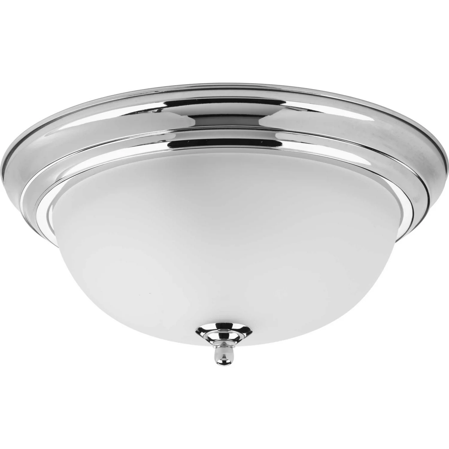 Dome Glass Etched Flush Mount