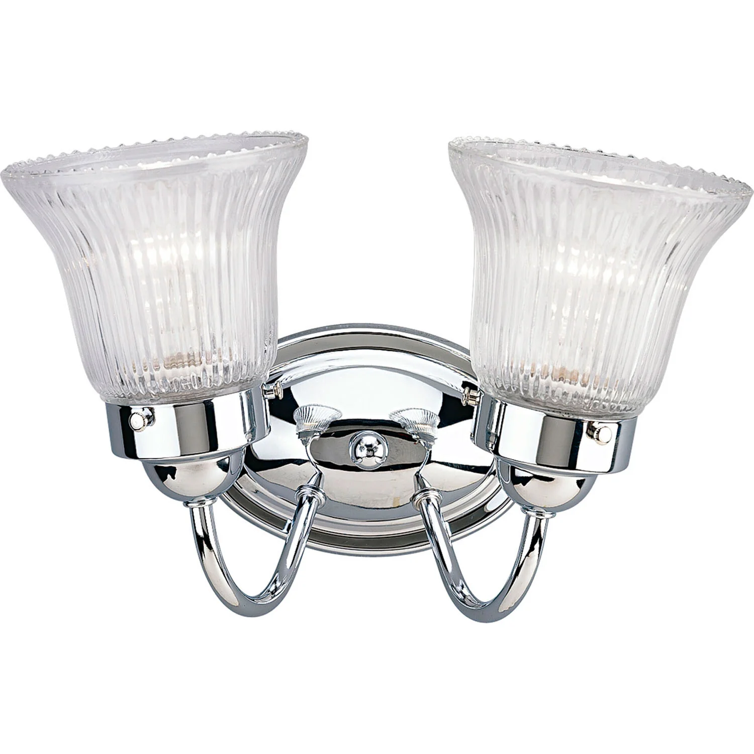 Fluted Glass Clear Vanity Light