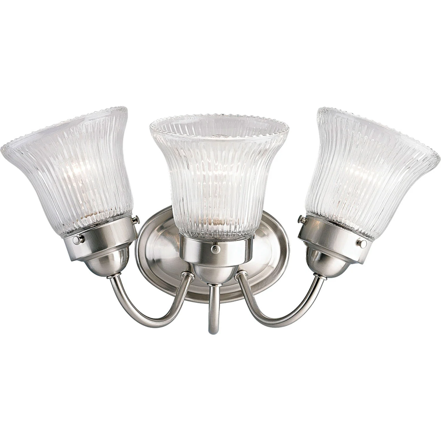 Fluted Glass Clear Vanity Light - Image 2