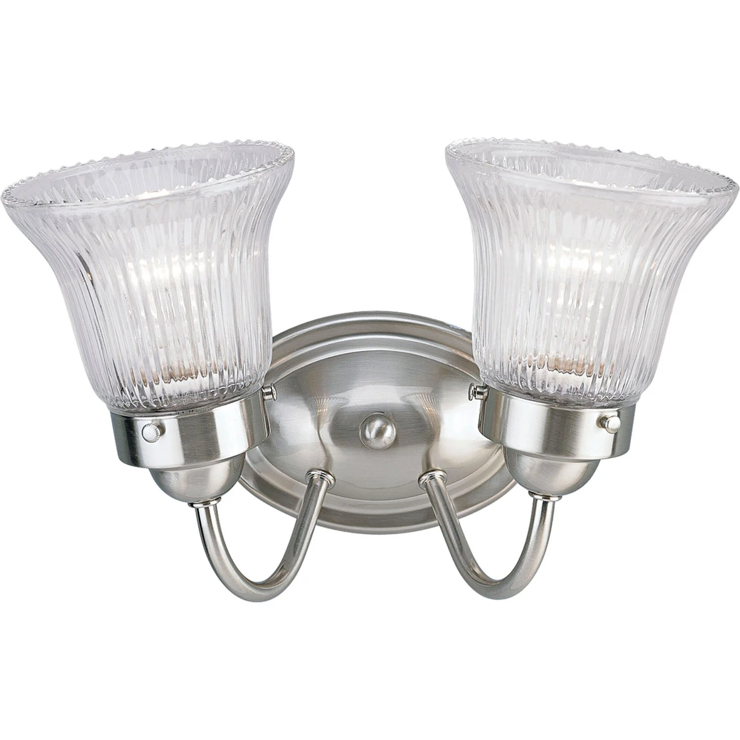 Fluted Glass Clear Vanity Light - Image 3
