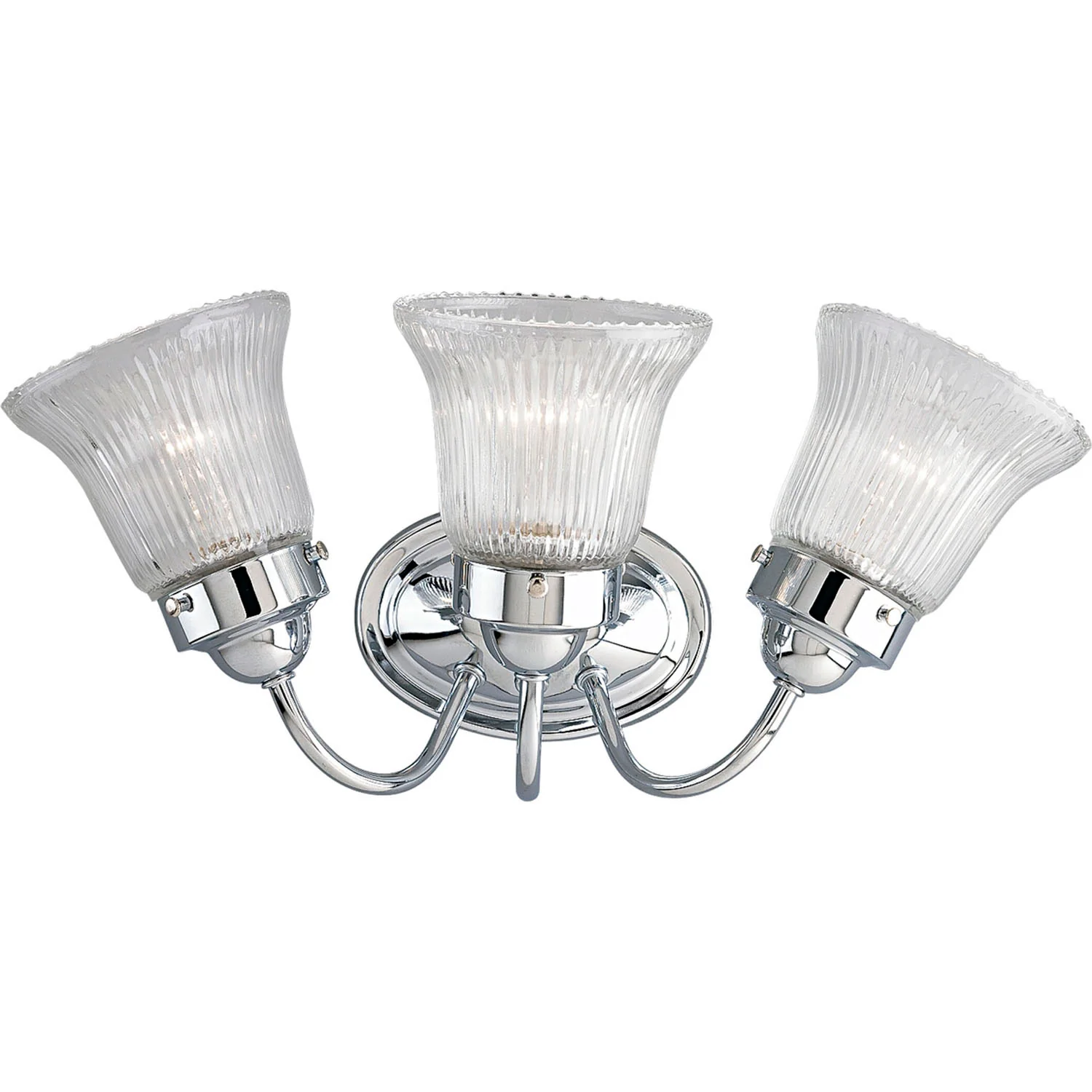 Fluted Glass Clear Vanity Light - Image 4