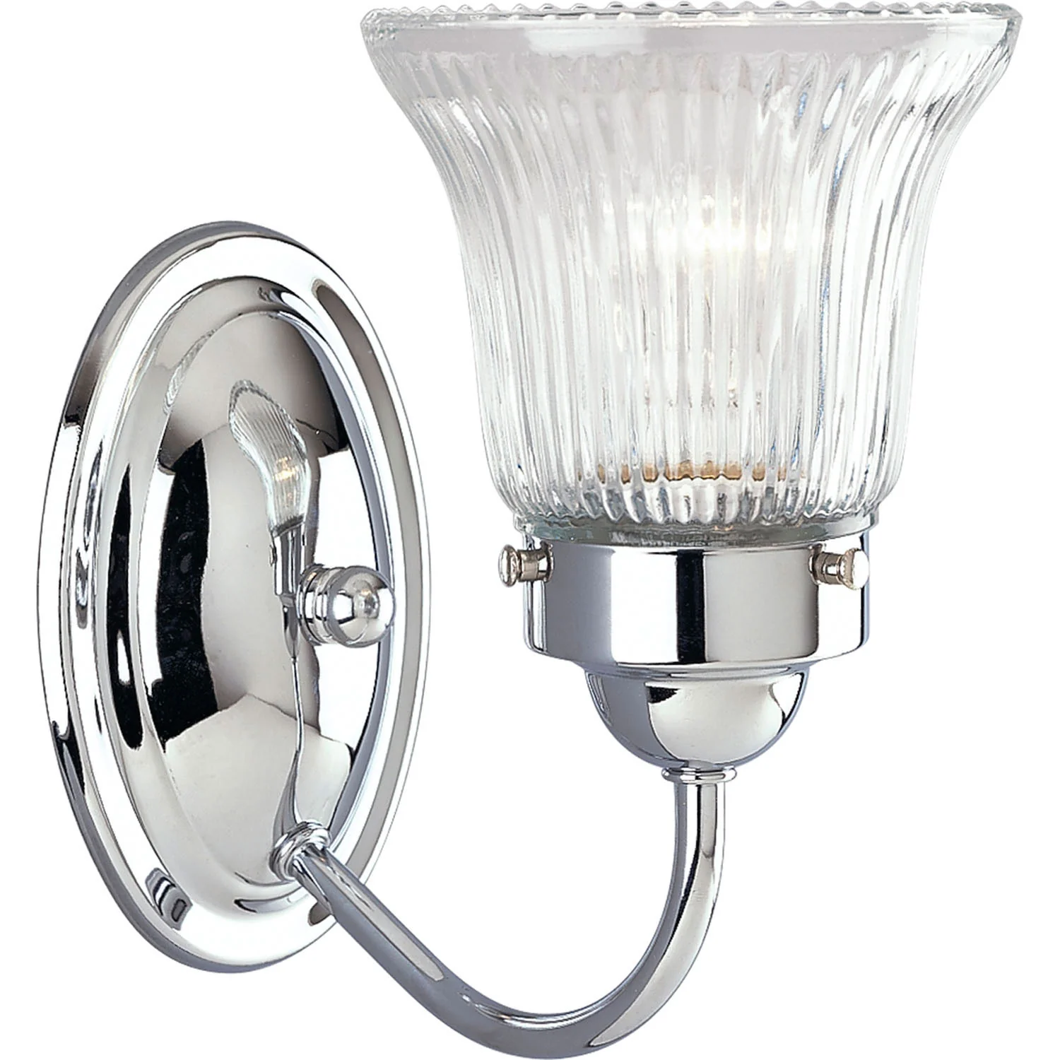Fluted Glass Clear Wall Sconce