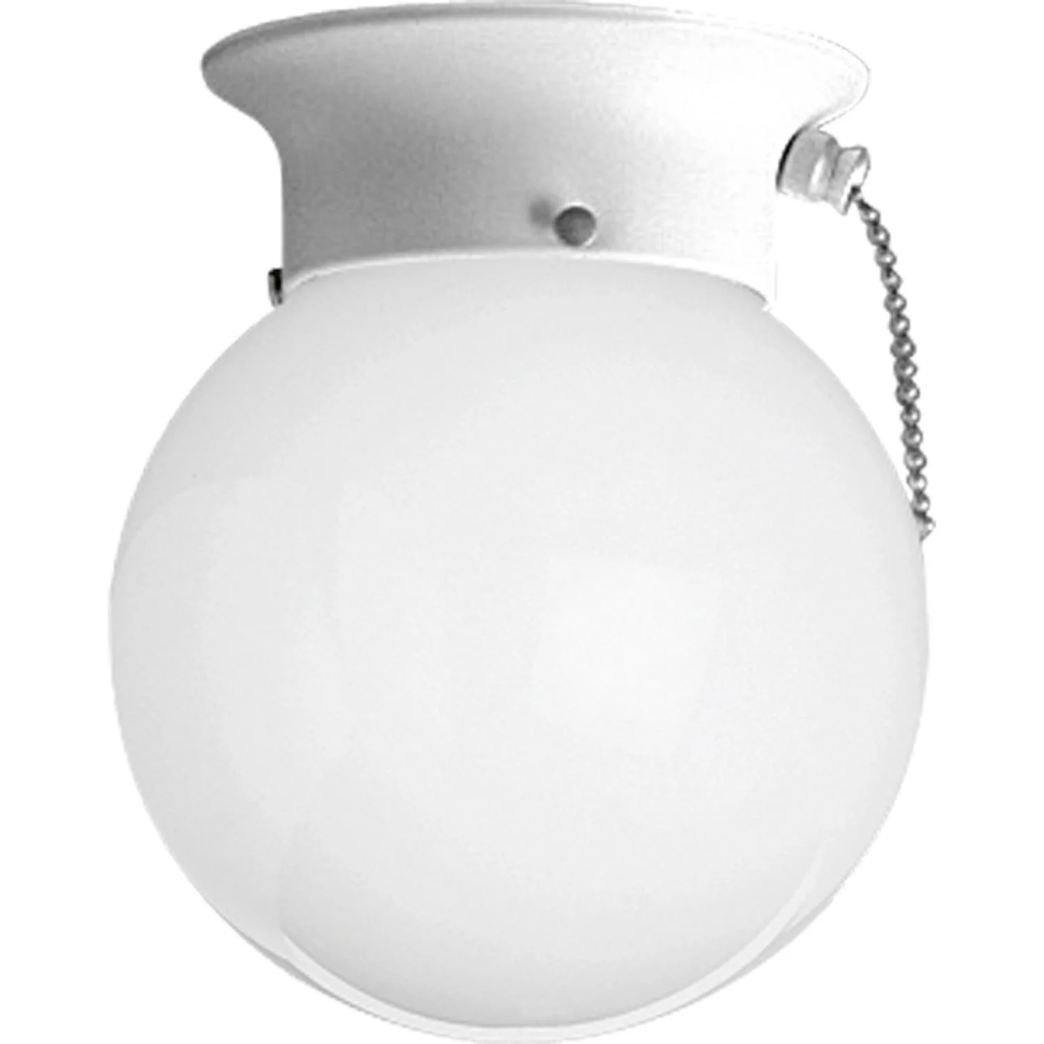 Globe   Opal  Pullchain  Flush Mount