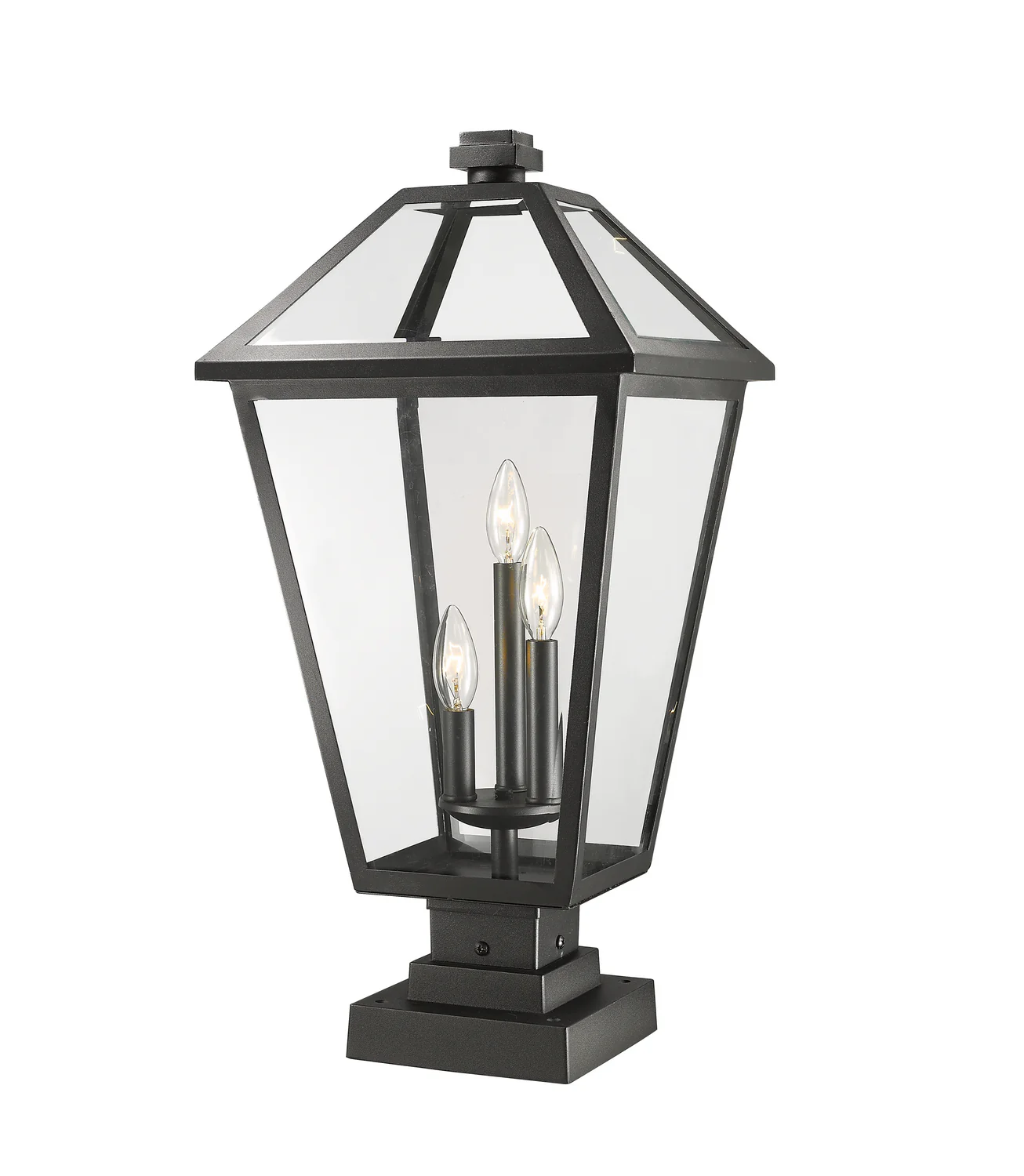 Talbot Three Light Outdoor Pier Mounted Fixture